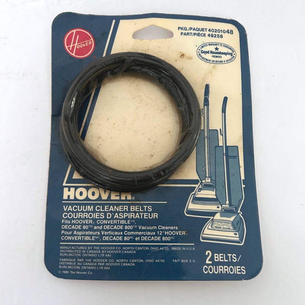 NEW Hoover Vacuum Cleaner Belts 2 Pack Part 49258 Convertible Decade 80 & 800